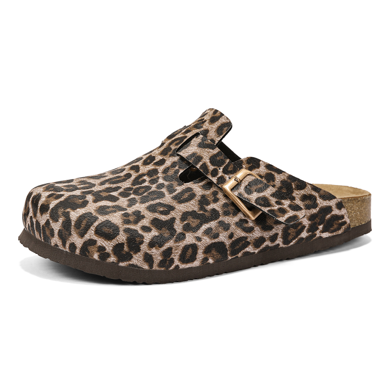 Men'S Shoes Birkenstock - Pantofole in sughero con stampa leopardata