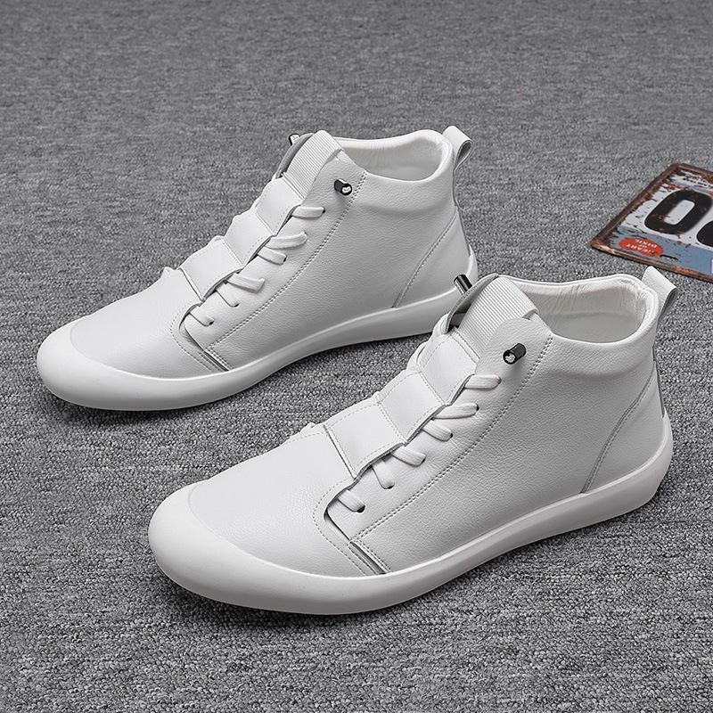 Boat Shoe Leather - Scarpe da ginnastica alte in vera