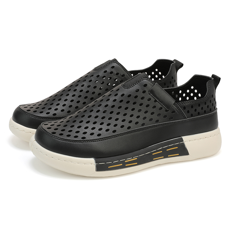Men Shoes Eu To Us Size - Mocassini da uomo traforati traspiranti slip-on,