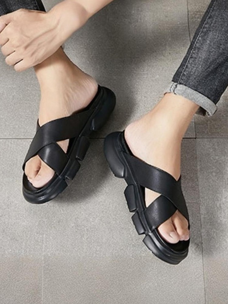 Pantofole in tinta unita con p - Men Shoes Size Chart recensione e prezzo