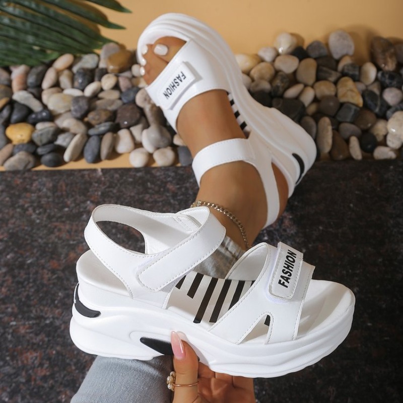 Nuovi Sandali con Zeppa e Piat - Velcro Strap Sandal recensione e prezzo